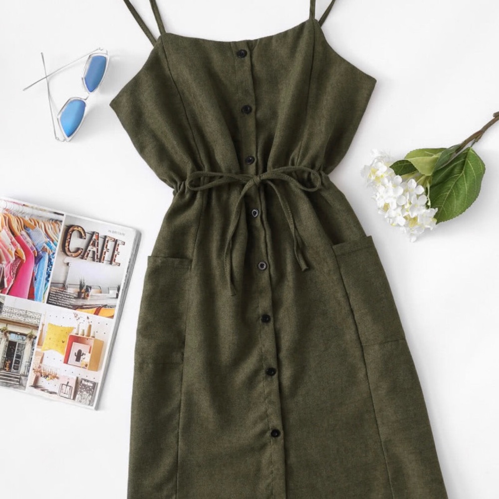 Romwe Green Dress. SOLD